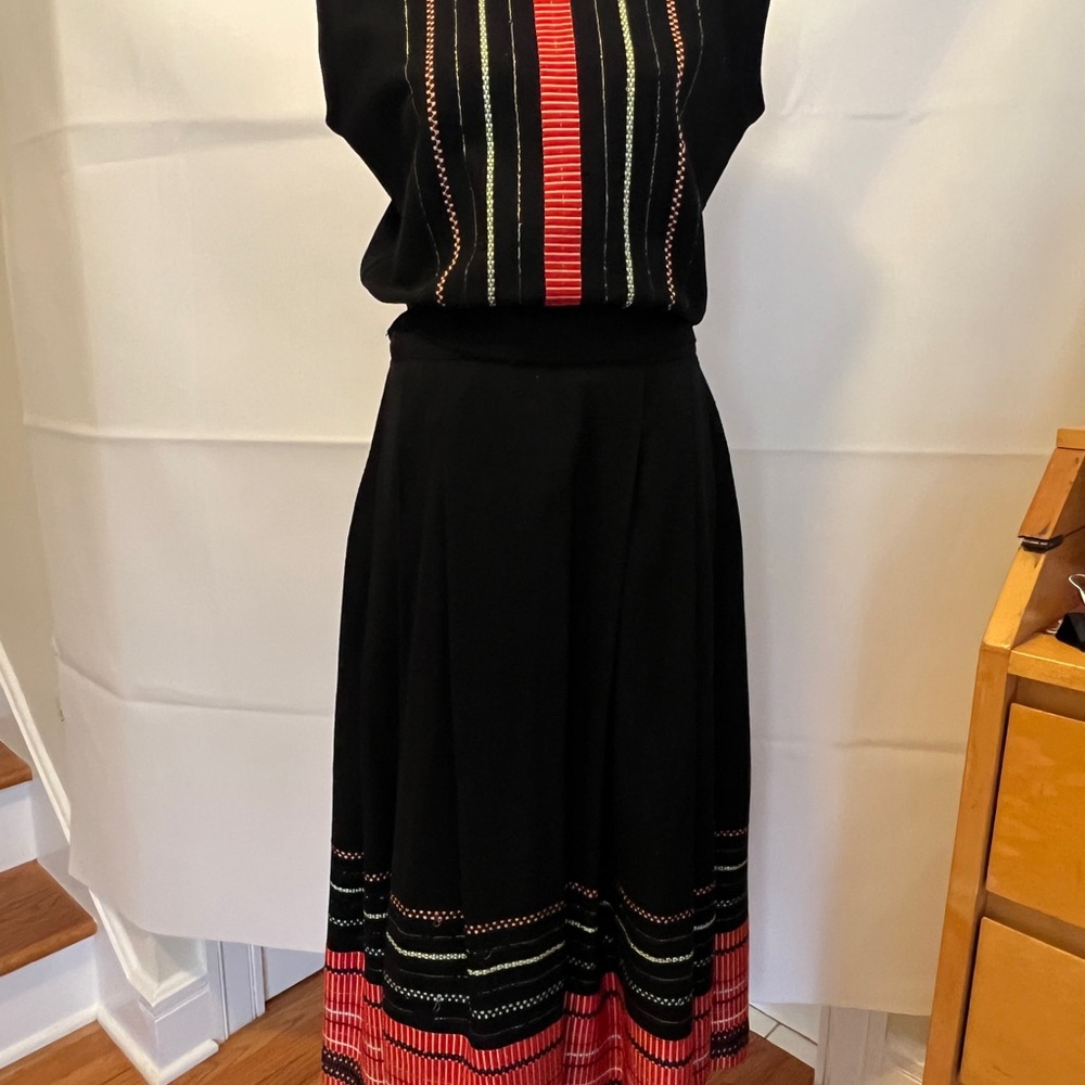 Knit skirt, top, and wrap